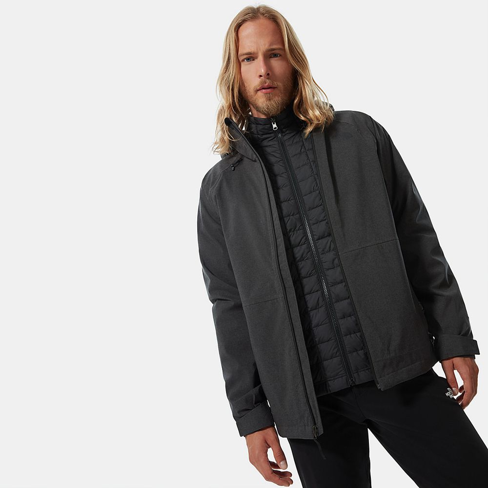 The North Face Insulated Jacket Mens Australia - The North Face Thermoball™ Eco Triclimate Dark Grey